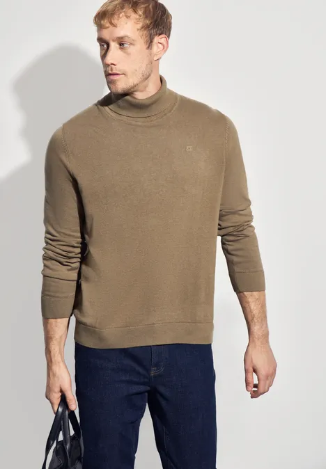 Basic Turtleneck Pullover dull brown