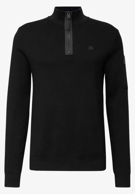 Trui met troyerkraag Black