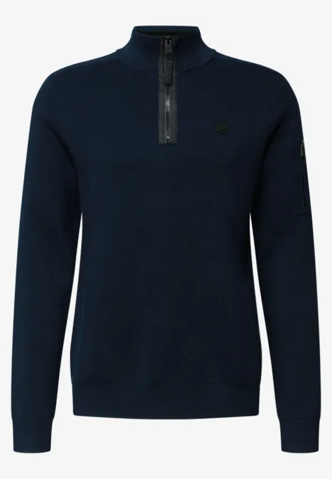 Pull à col troyer nightside blue