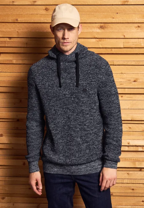 Two Tone Funnelneck Pullover night blue