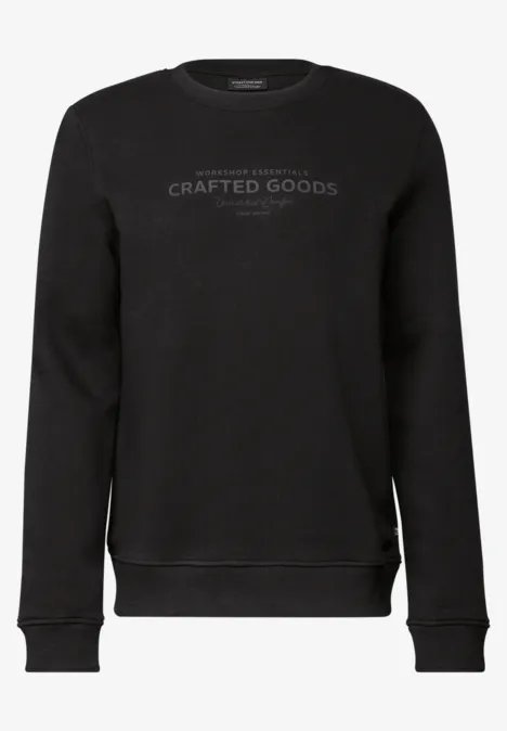 Softes Sweatshirt mit Print Black