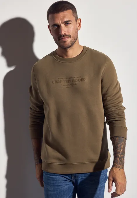 Softes Sweatshirt mit Print ash brown