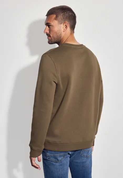 Softes Sweatshirt mit Print ash brown