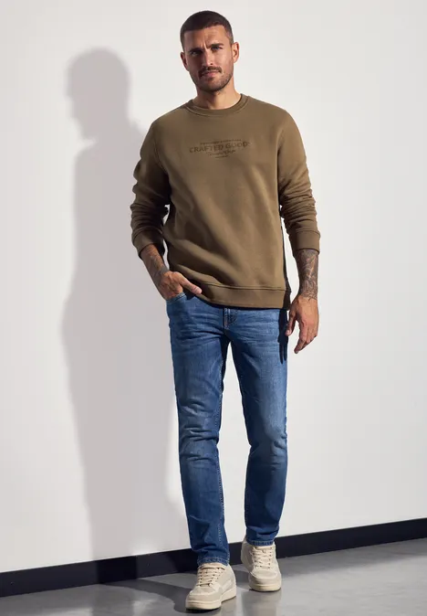 Softes Sweatshirt mit Print ash brown