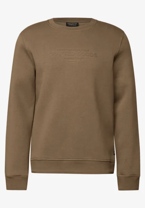 Softes Sweatshirt mit Print ash brown