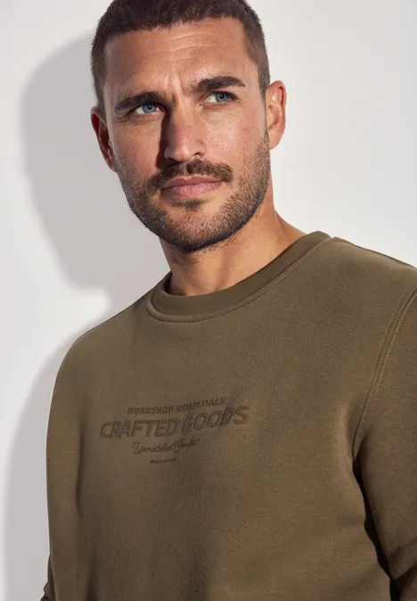 Softes Sweatshirt mit Print ash brown