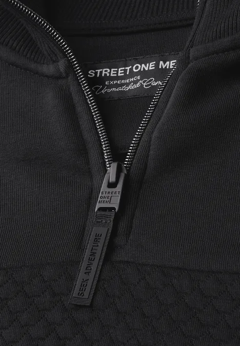Troyer Strukturpullover Black