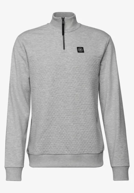 Troyer Strukturpullover warm grey melange