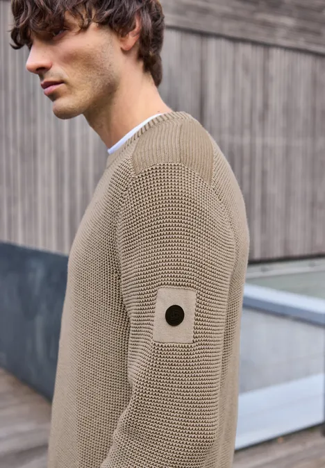 Two Tone Pullover frost beige