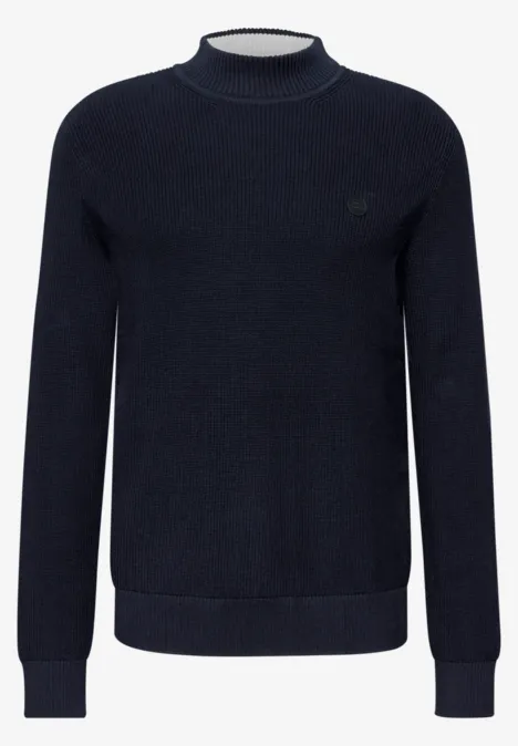 Trui met opstaande kraag nightside blue