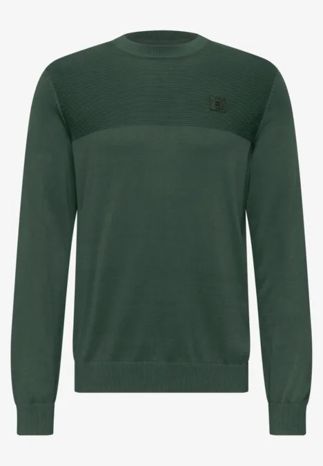 Strukturmix Pullover soft olive green
