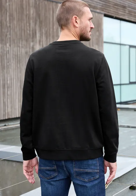 Sweat-shirt avec imprimé détaillé Black