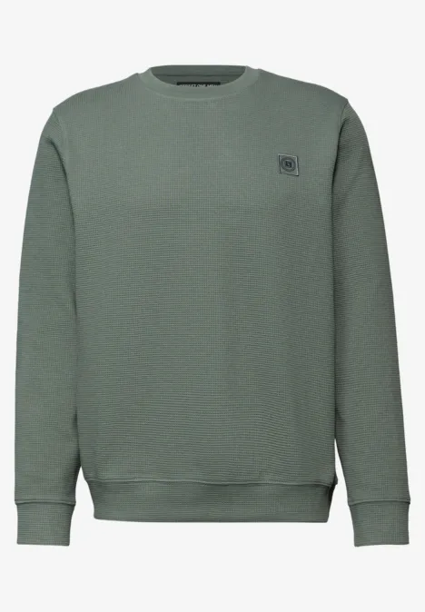 Sweatshirt met 3D-structuur timeless green Sweatshirt met 3D-structuur timeless green