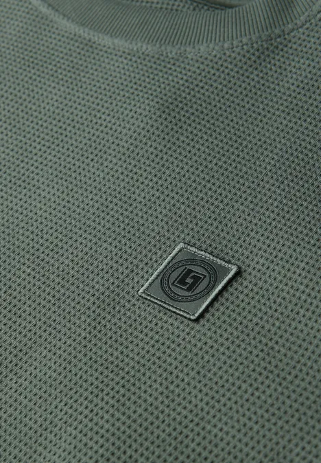 Sweatshirt met 3D-structuur timeless green Sweatshirt met 3D-structuur timeless green
