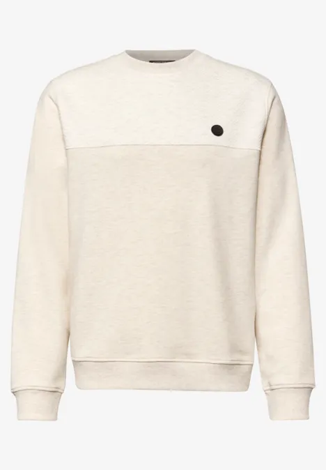 Strukturmix Melange Pullover granite beige