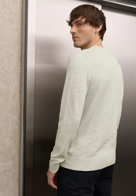 Washed-Look Pullover white sand