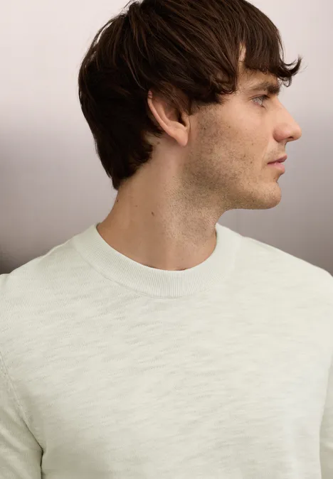 Trui met gewassen look white sand