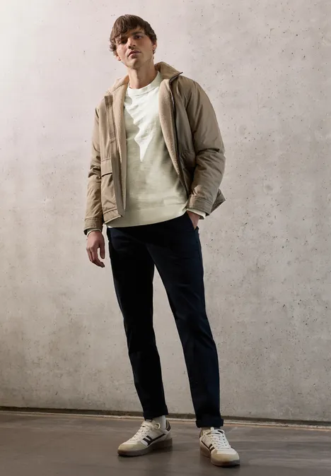 Washed-Look Pullover white sand