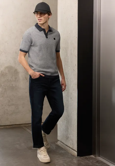 Kurzarmpullover dark ink blue