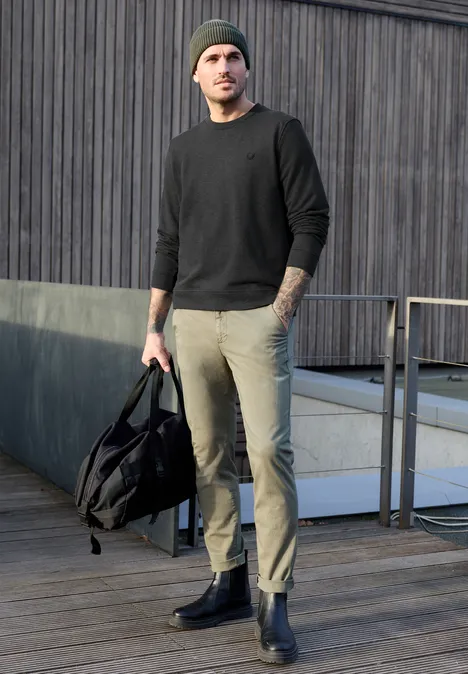 Sweater met ronde hals oil grey