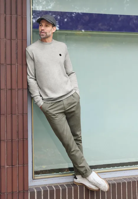 Sweater met ronde hals white sand