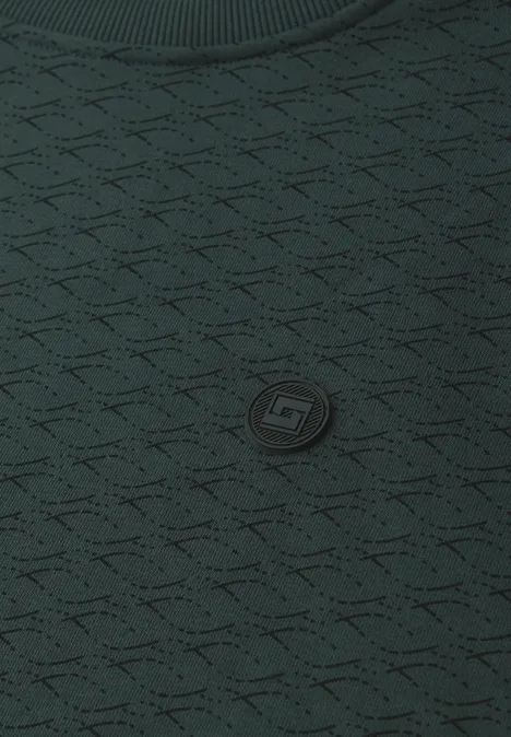 Gemustertes Sweatshirt sea green Gemustertes Sweatshirt sea green