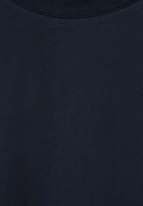 T-shirt basique de couleur unie night blue