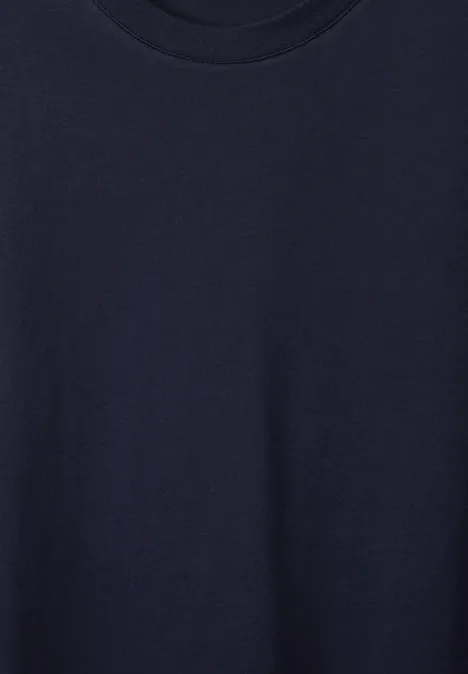 T-shirt basique de couleur unie eclipse blue
