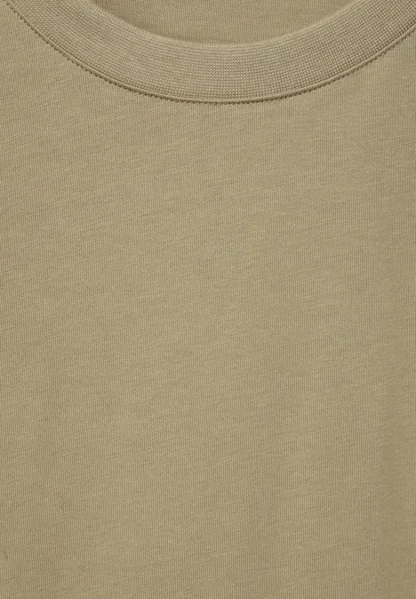 Basic T-Shirt in Unifarbe beach sand