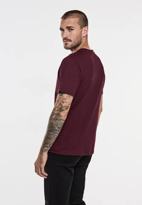 T-shirt basique de couleur unie dusty red