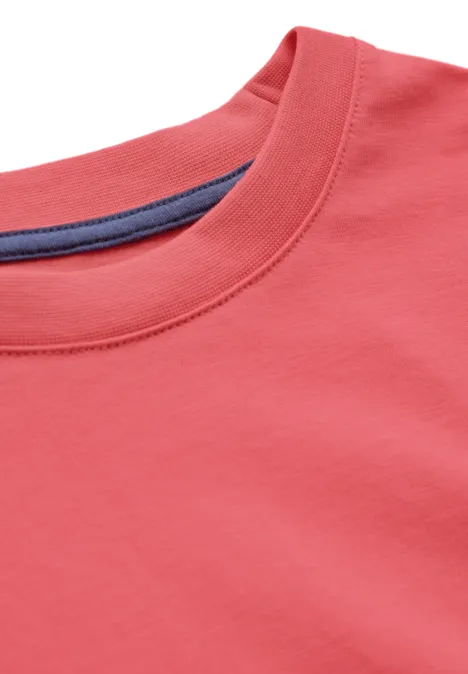 T-shirt basique en couleur unie bleached red