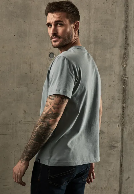 T-shirt basique en couleur unie silver green
