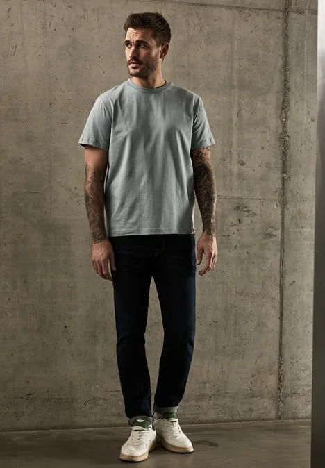 T-shirt basique en couleur unie silver green