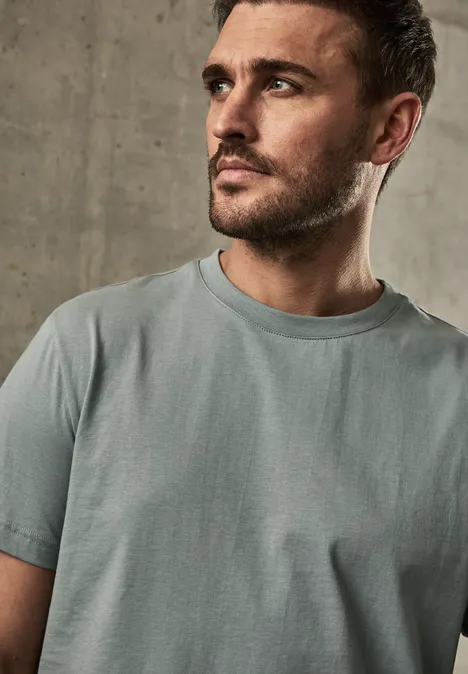 T-shirt basique en couleur unie silver green