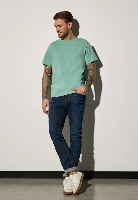 T-shirt basique en couleur unie mint green