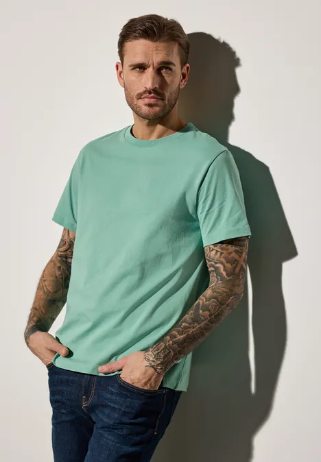 T-shirt basique en couleur unie mint green