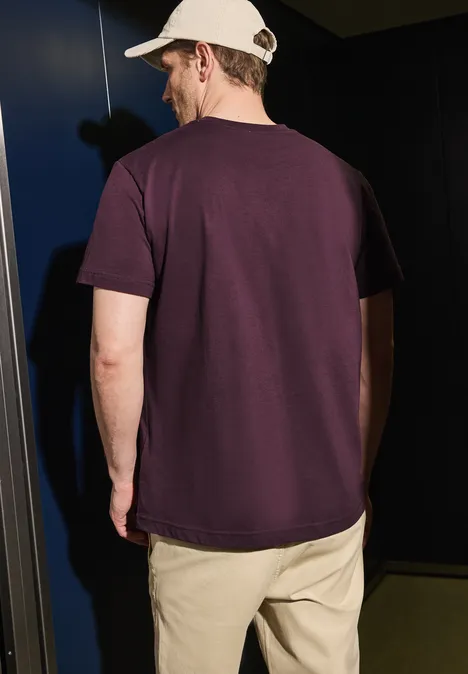 T-shirt basique en couleur unie dark red