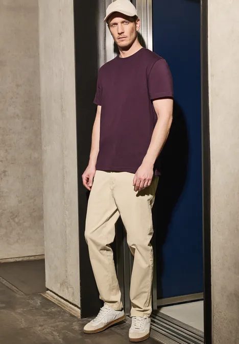 T-shirt basique en couleur unie dark red
