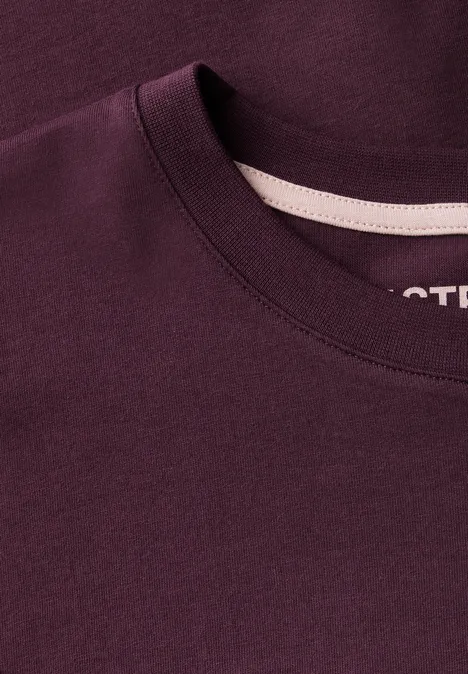 T-shirt basique en couleur unie dark red