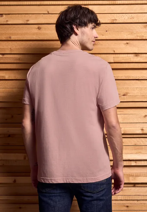 T-shirt basique en couleur unie pastel peach