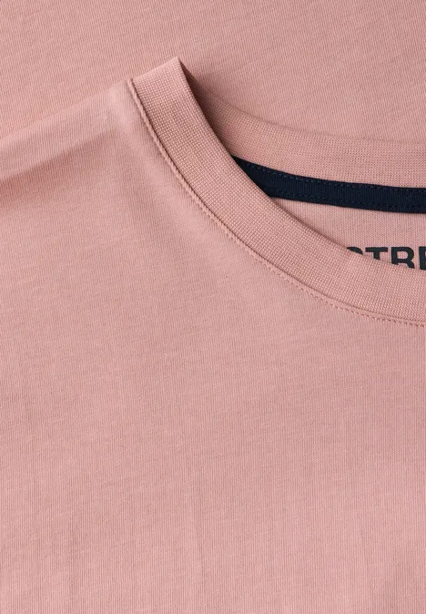 T-shirt basique en couleur unie pastel peach