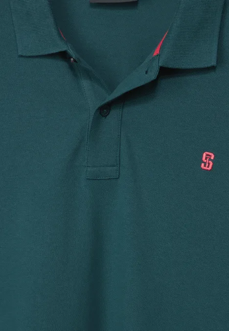Polo en tissu piqué oxford green