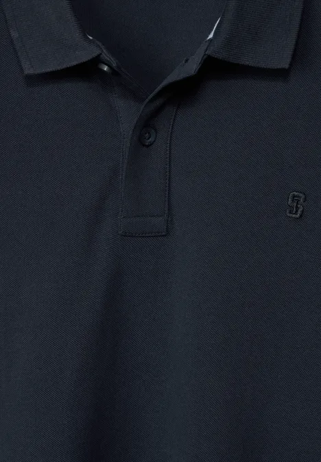 Polo en tissu piqué deep sea blue