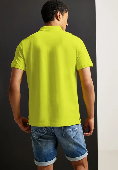 Polo en tissu piqué acid yellow