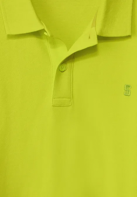 Polo en tissu piqué acid yellow