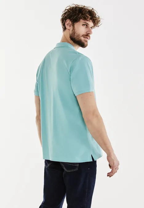 Polo en tissu piqué aurora turquoise