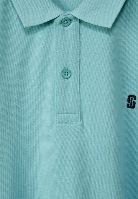 Polo en tissu piqué aurora turquoise