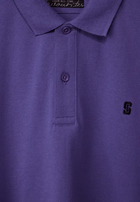Polo en tissu piqué ultra violet