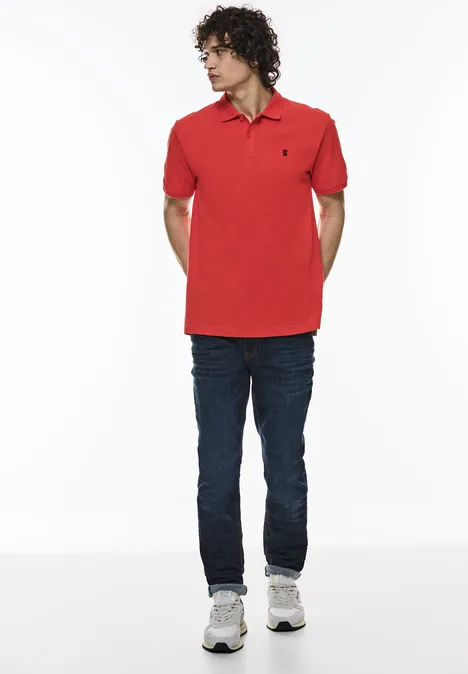 Polo en tissu piqué pure orange