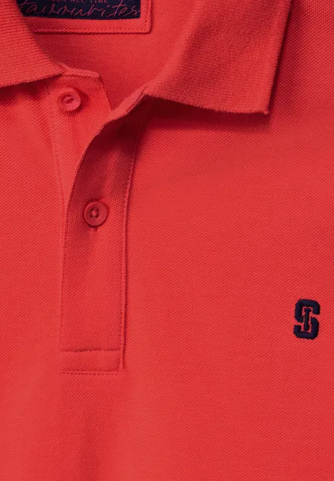 Polo en tissu piqué pure orange
